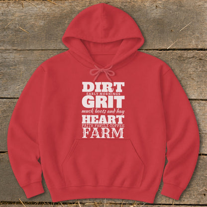 Dirt Grit Heart Farm Hoodie