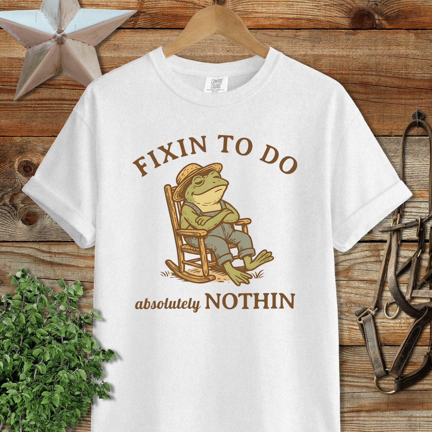 Fixin To Do Absolutely Nothing Frog Design Shirt