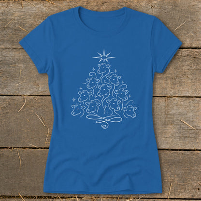 Elegant Cow Tree Ladies Tee