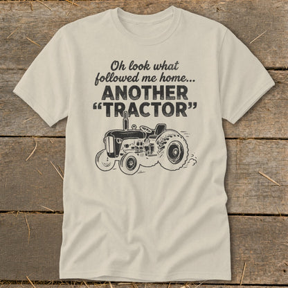 Cream t-shirt with vintage tractor graphic and "Another Tractor" text.