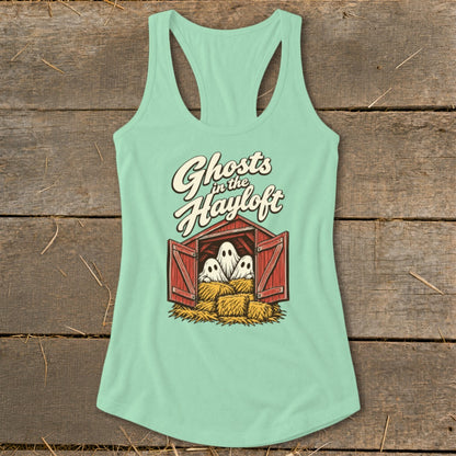 Ghosts in the Hayloft Racerback Tank