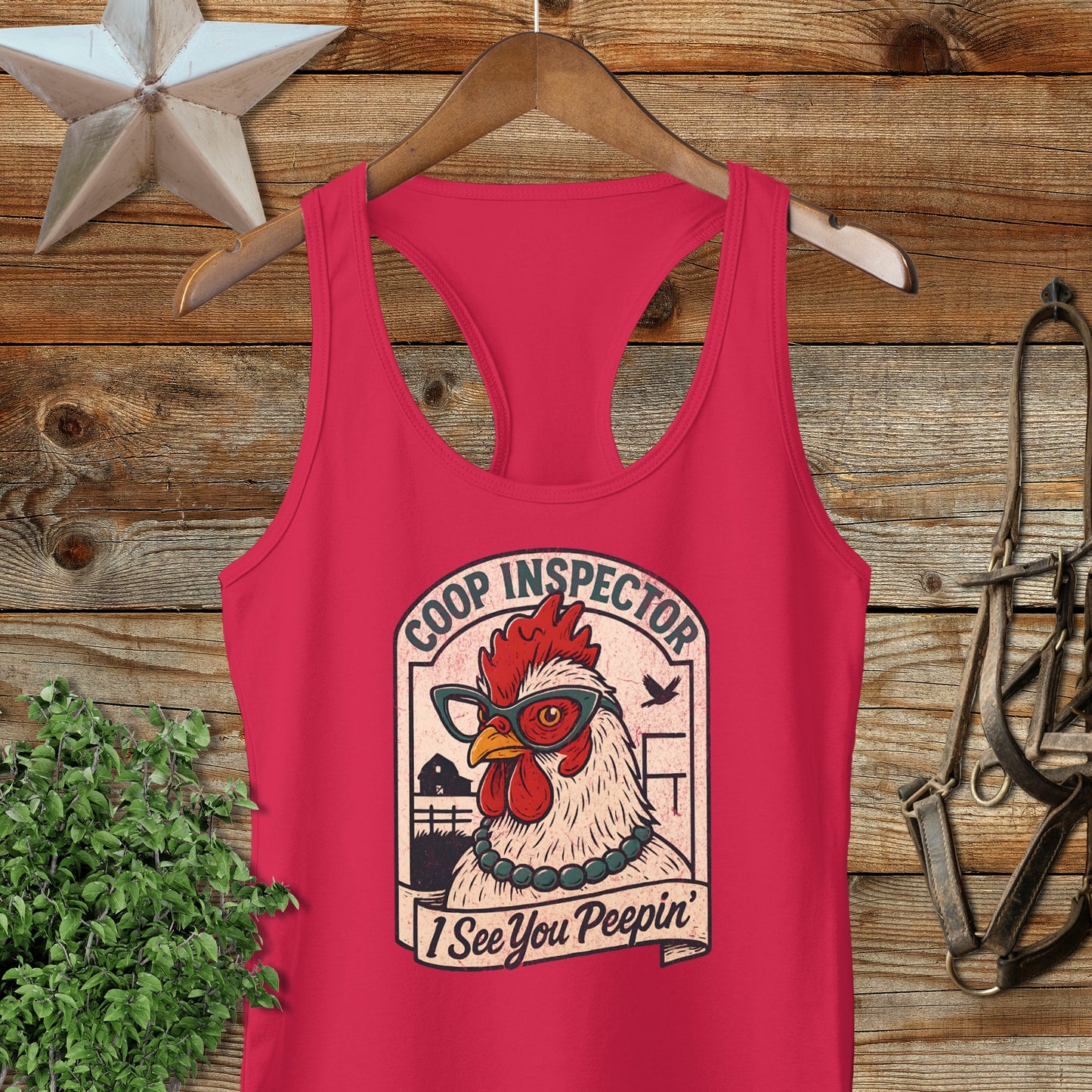 Coop Inspector I See You Peepin' Chicken Tank Top