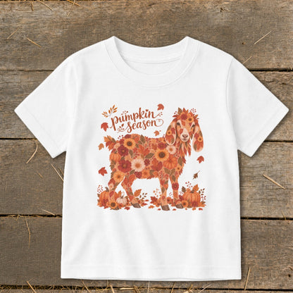 Fall Floral Nubian Goat Toddler Tee