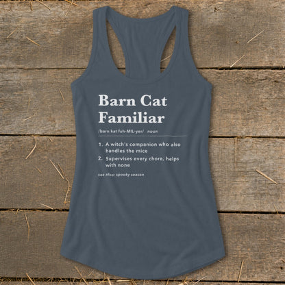 Barn Cat Familiar Definition Racerback Tank