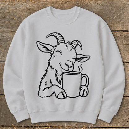 Morning Coffee Goat Sweatshirt