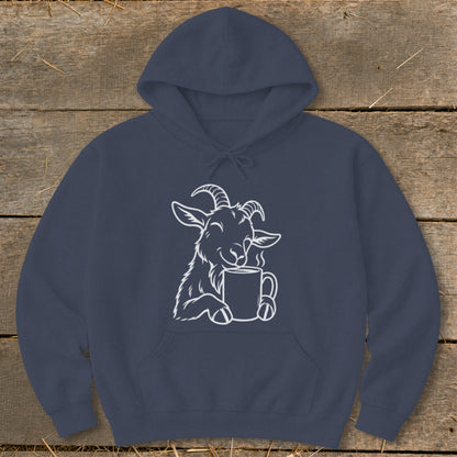 Morning Coffee Goat Hoodie