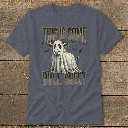 Cow ghost graphic with text "This is some bull sheet"