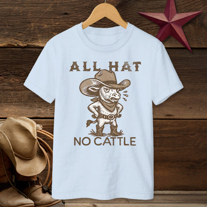 All Hat No Cattle Cowboy Theme T-shirt