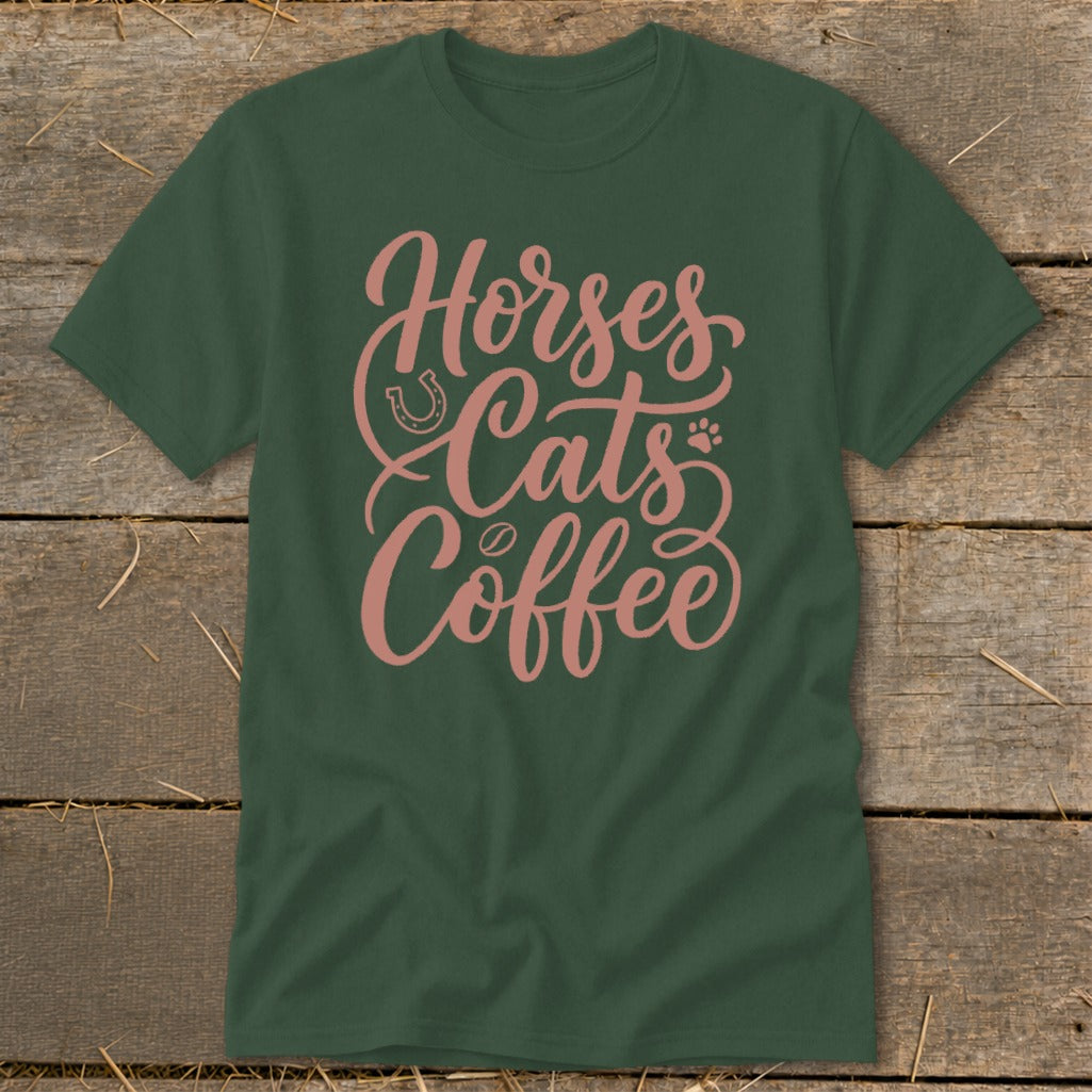 Horses, Cats & Coffee Classic Tee