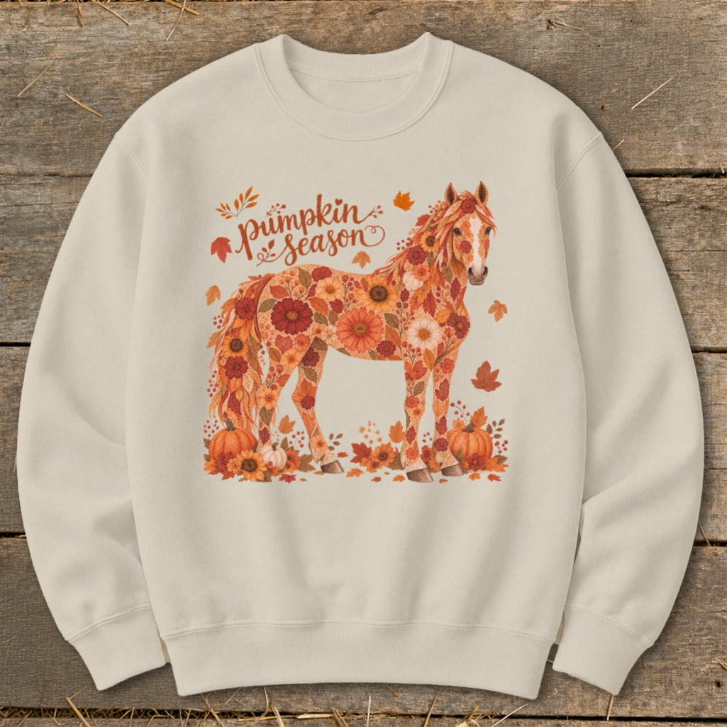 Fall Floral Horse Sweatshirt