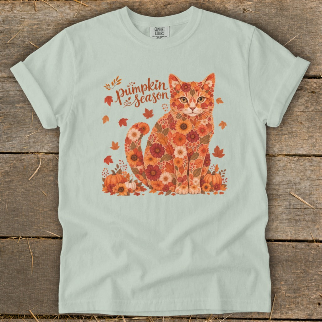 Fall Floral Cat Signature Tee