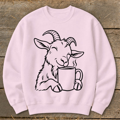 Morning Coffee Goat Sweatshirt