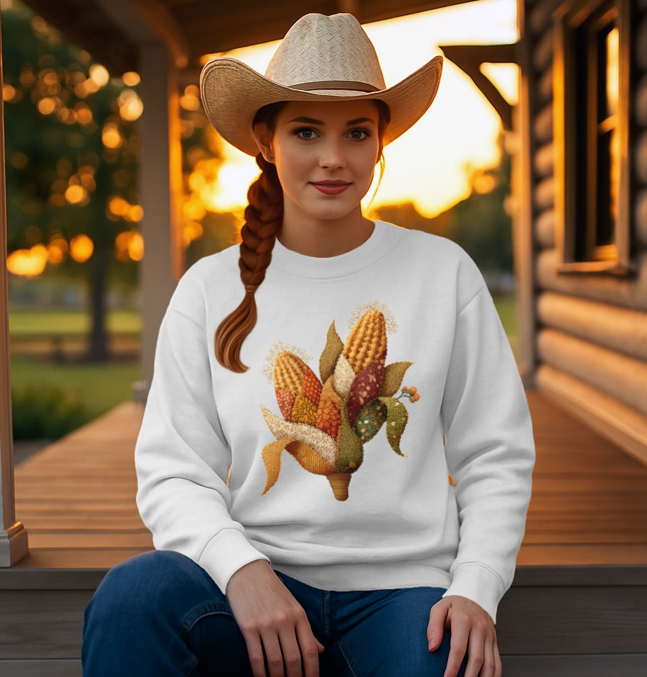 Autumn Harvest Corn Design on Sweatshirt product