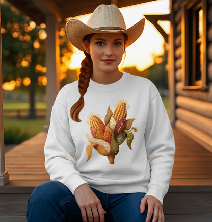 Autumn Harvest Corn Design on Sweatshirt product