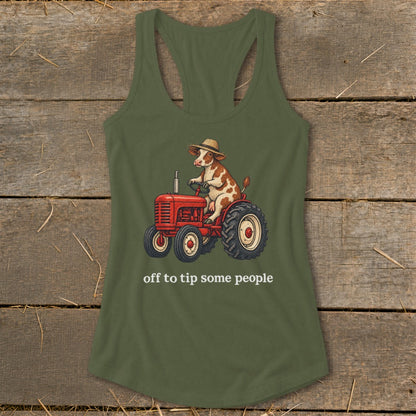 Off To Tip People Racerback Tank