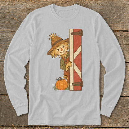 Peeking Scarecrow Long Sleeve Tee