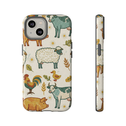 Folksy Farm Animals Phone Case
