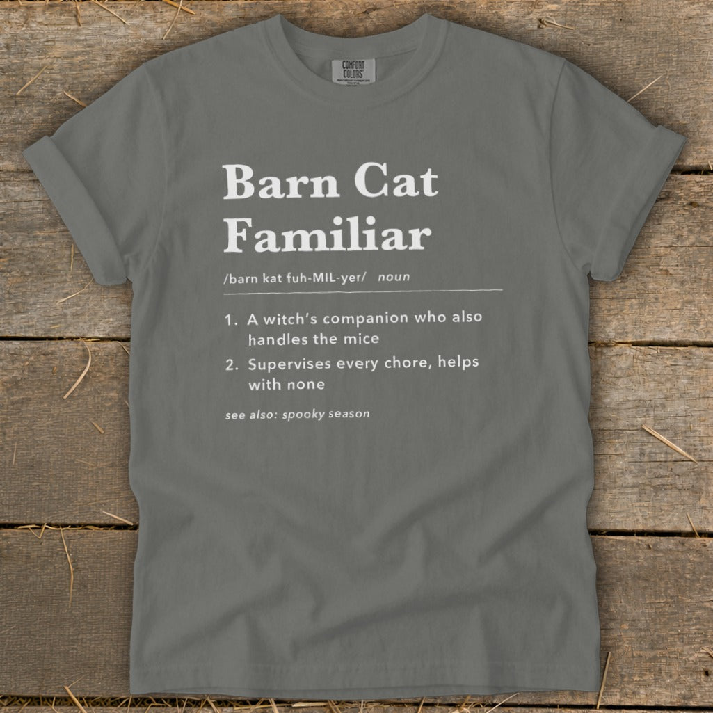 Barn Cat Familiar Definition Signature Tee