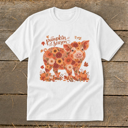 Fall Floral Pig Youth Tee