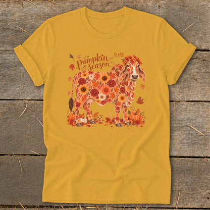Fall Floral Brahman Cow Softstyle Tee