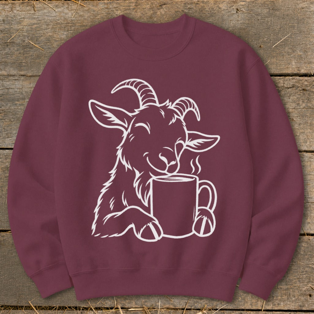 Morning Coffee Goat Sweatshirt