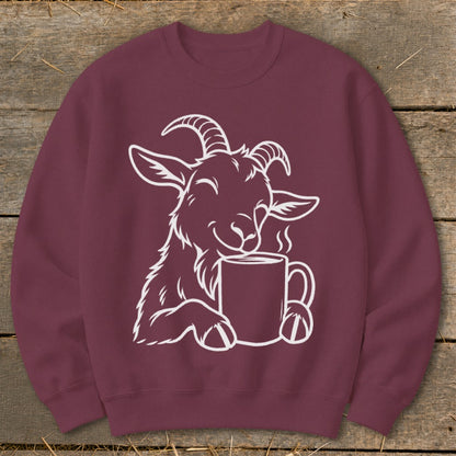 Morning Coffee Goat Sweatshirt