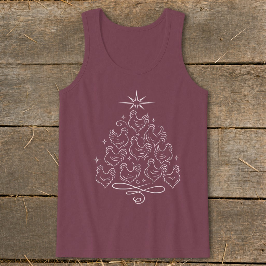 Elegant Chicken Tree Tank Top