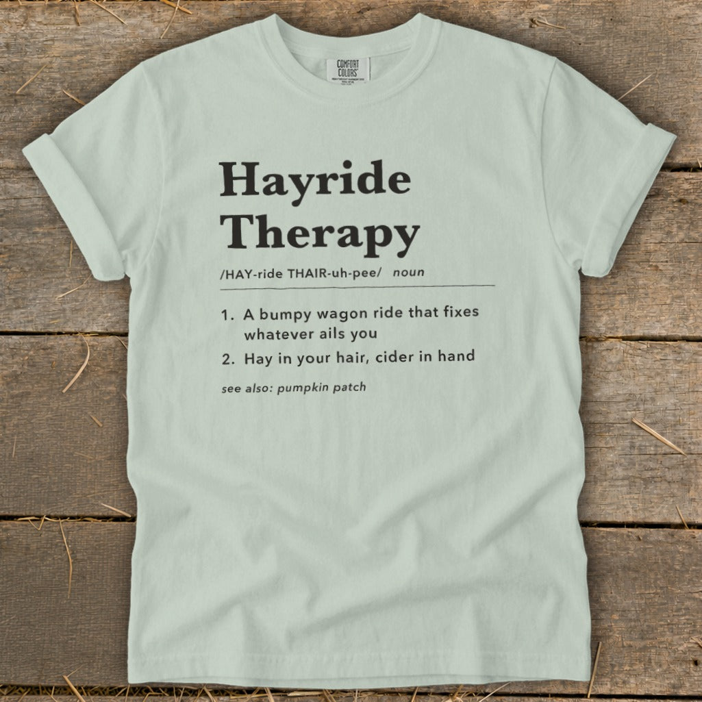 Hayride Therapy Definition Signature Tee