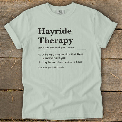 Hayride Therapy Definition Signature Tee