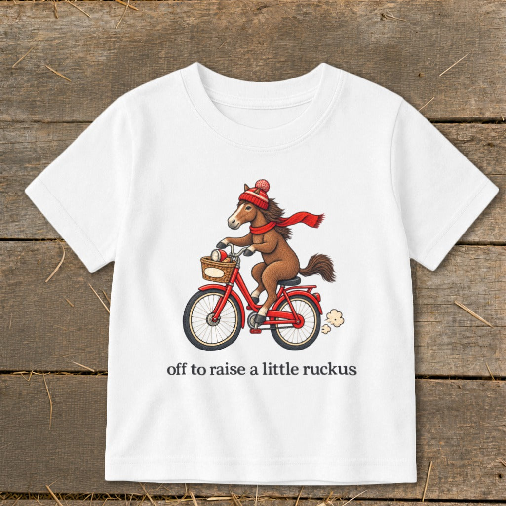 Off To Raise a Little Ruckus Toddler Tee