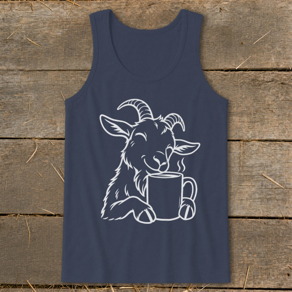 Morning Coffee Goat Tank Top