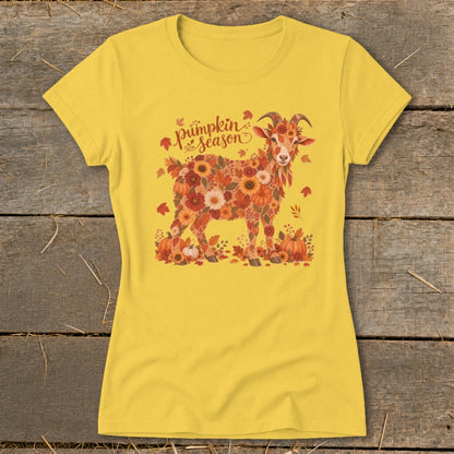 Fall Floral Goat Ladies Tee