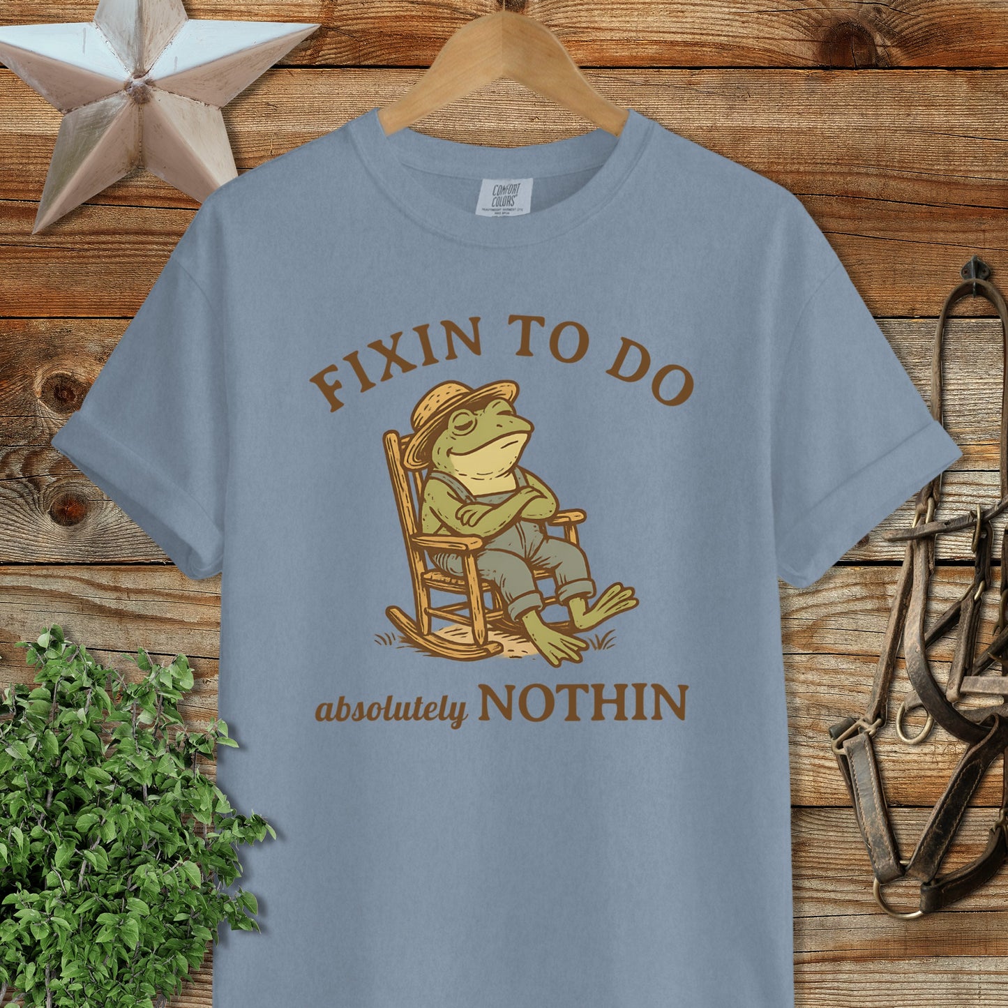 Fixin To Do Absolutely Nothin Frog Graphic Shirt