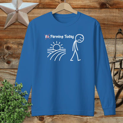 Sad Face Emoticon No Farming Today Graphic Sweatshirt