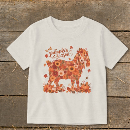 Fall Floral Nubian Goat Toddler Tee