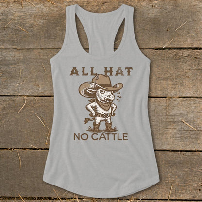 All Hat No Cattle Racerback Tank