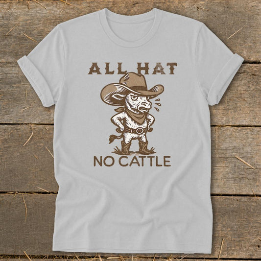 All Hat No Cattle Softstyle Tee - Sport Grey