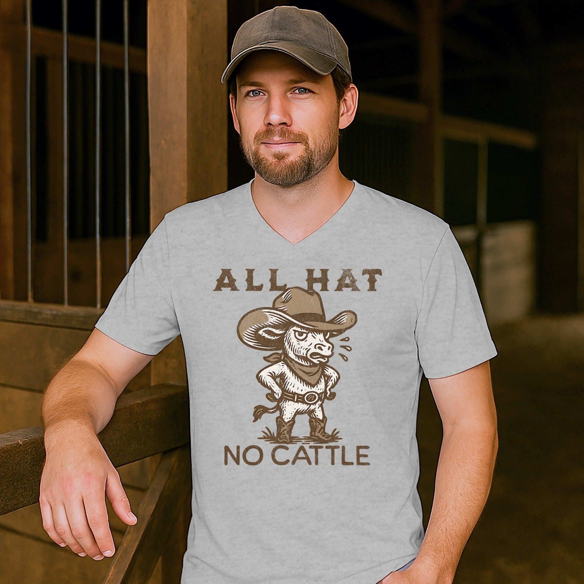 All Hat No Cattle V-neck
