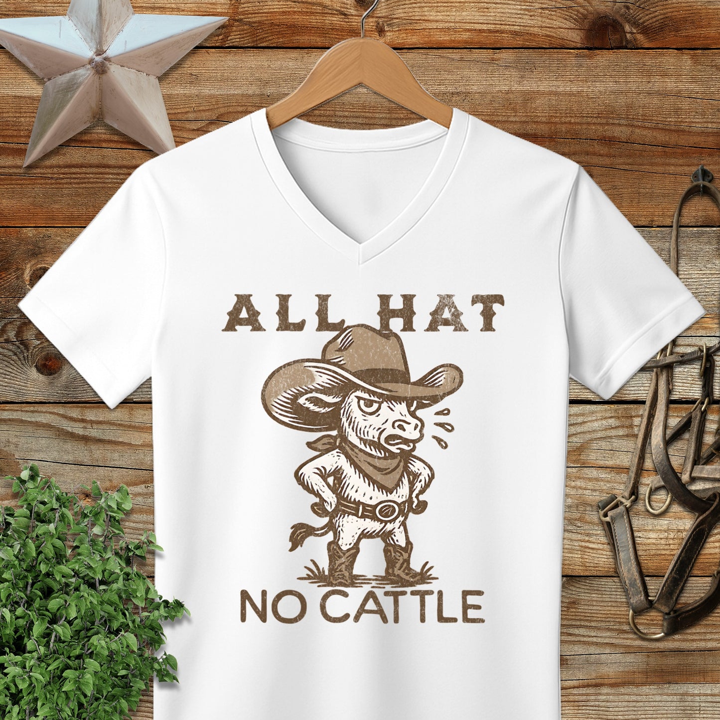 All Hat No Cattle V-neck