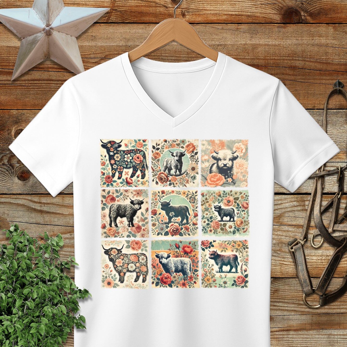 All the Pretty Cows V-neck