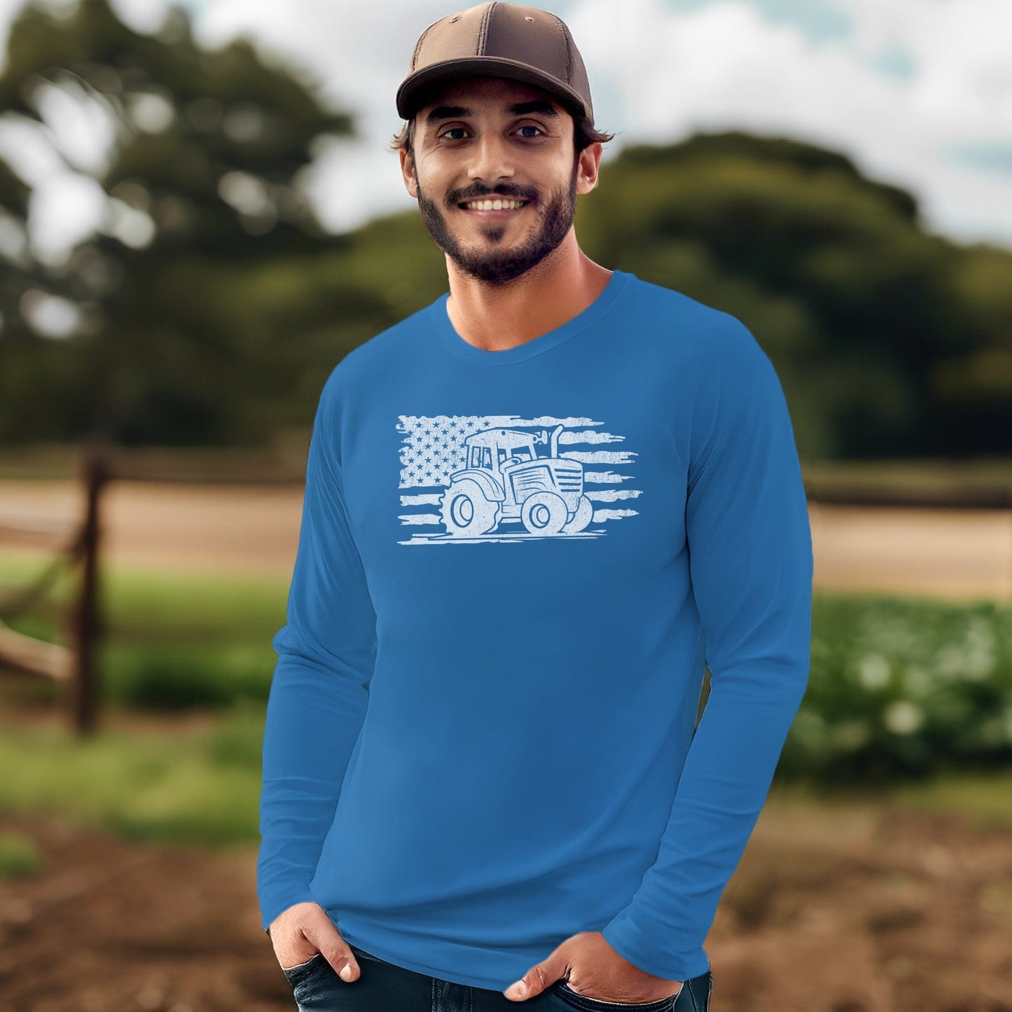 American Tractor Long Sleeve Tee