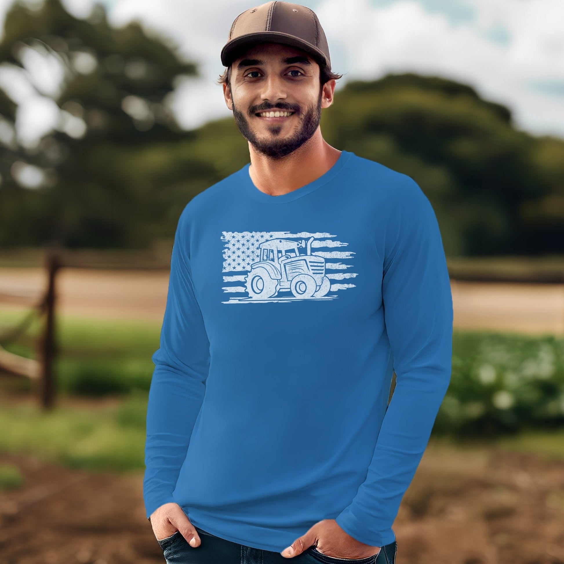 American Tractor Long Sleeve Tee