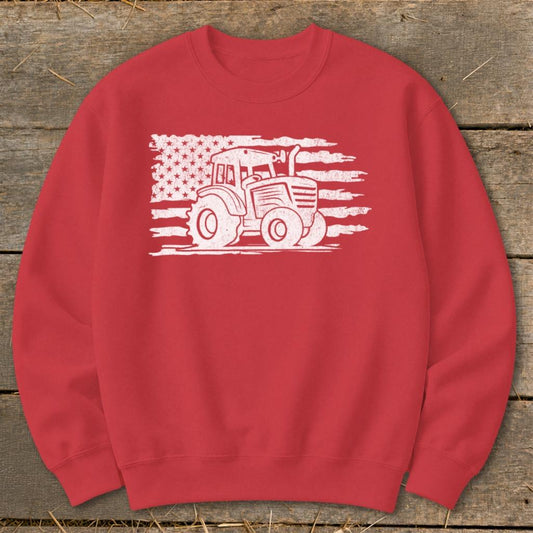 American Tractor Sweatshirt - Red