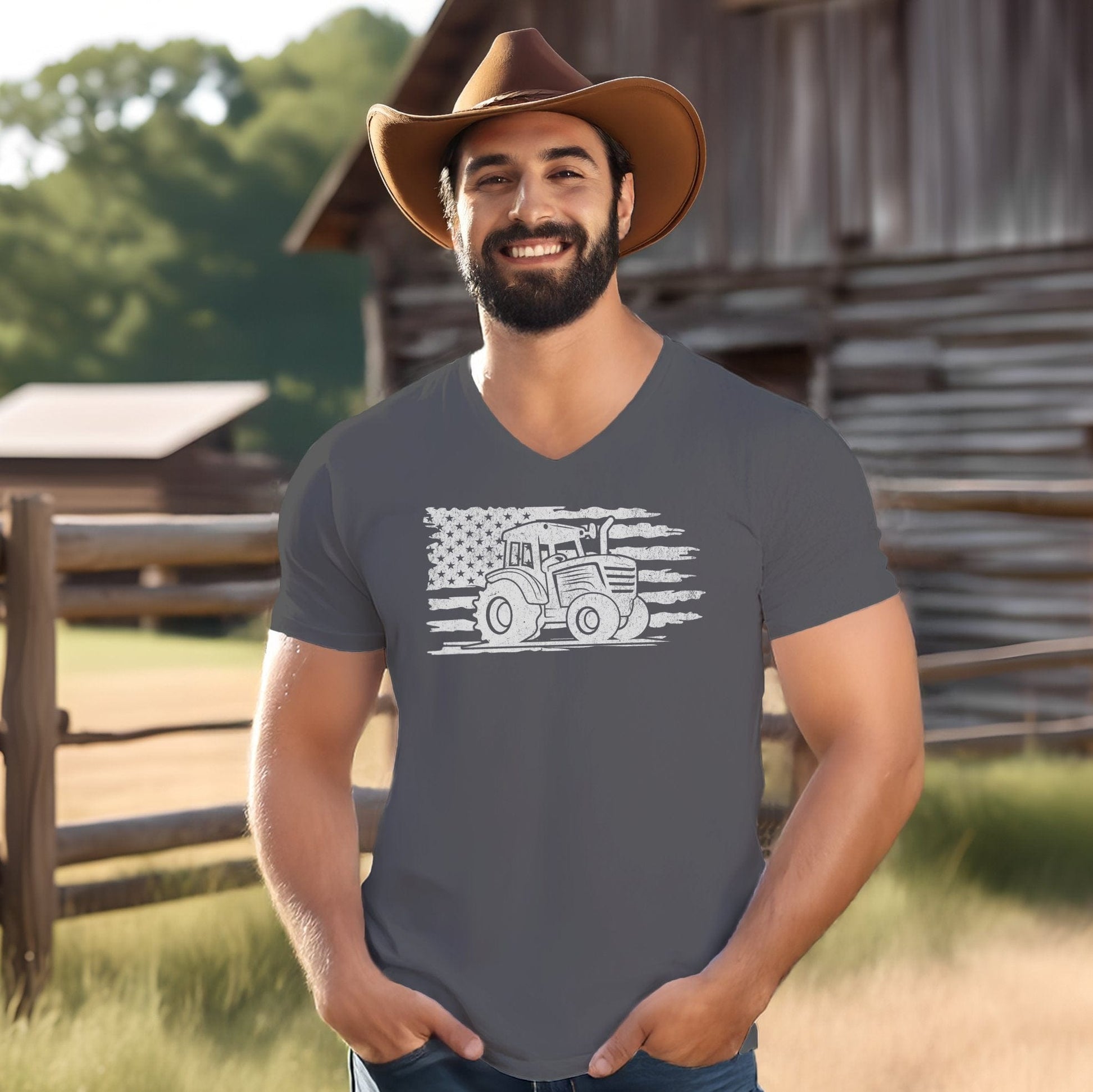 American Tractor V-neck