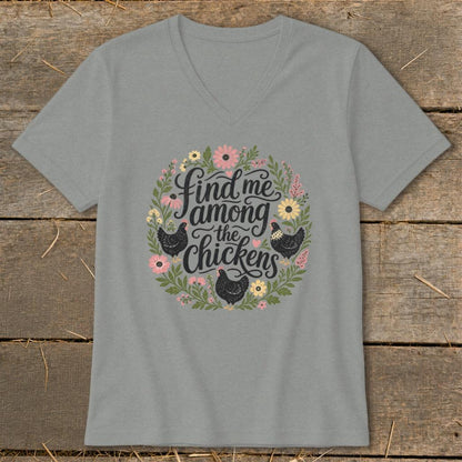 Among the Chickens V-neck