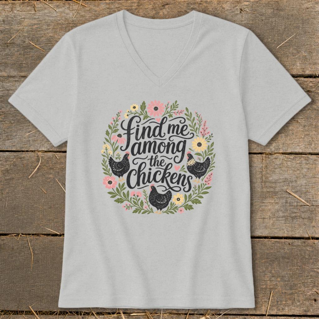 Among the Chickens V-neck