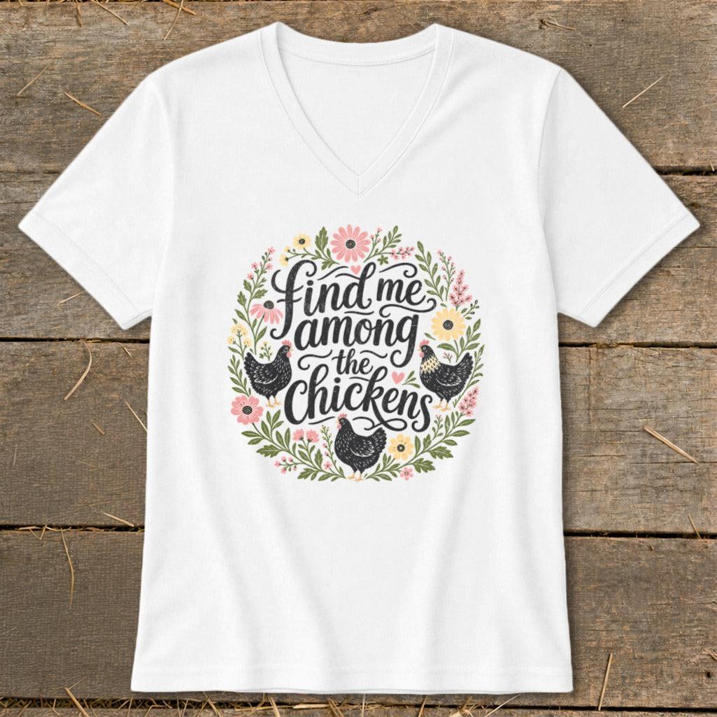Among the Chickens V-neck