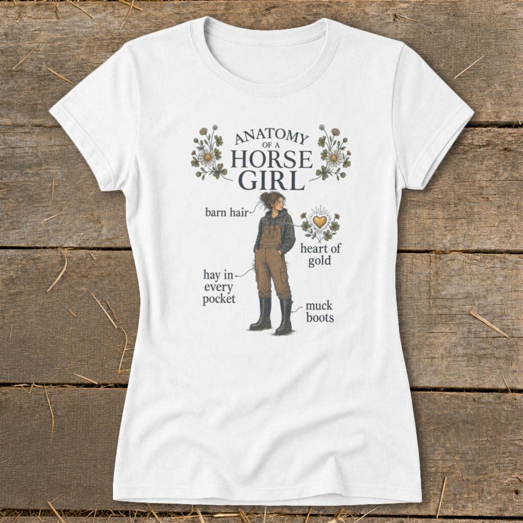 Anatomy of a Horse Girl Ladies Tee