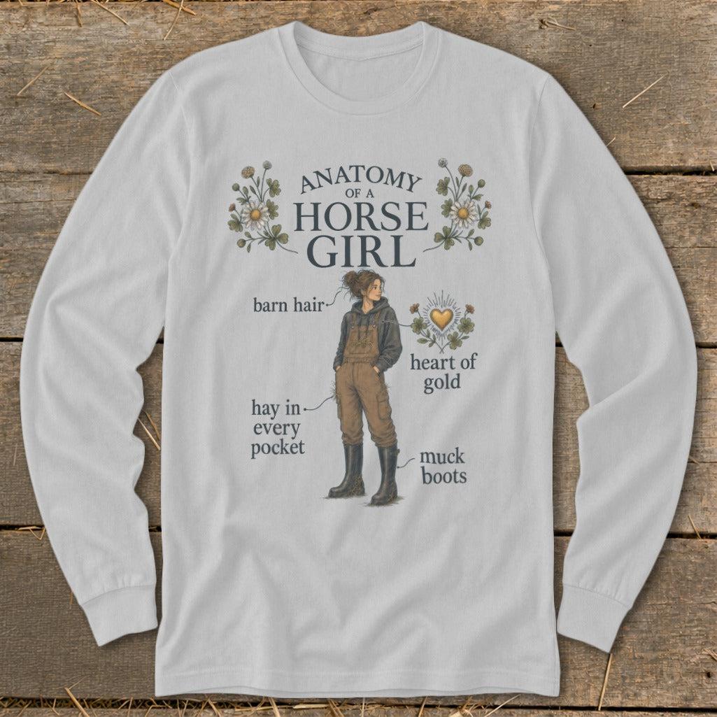 Anatomy of a Horse Girl Long Sleeve Tee