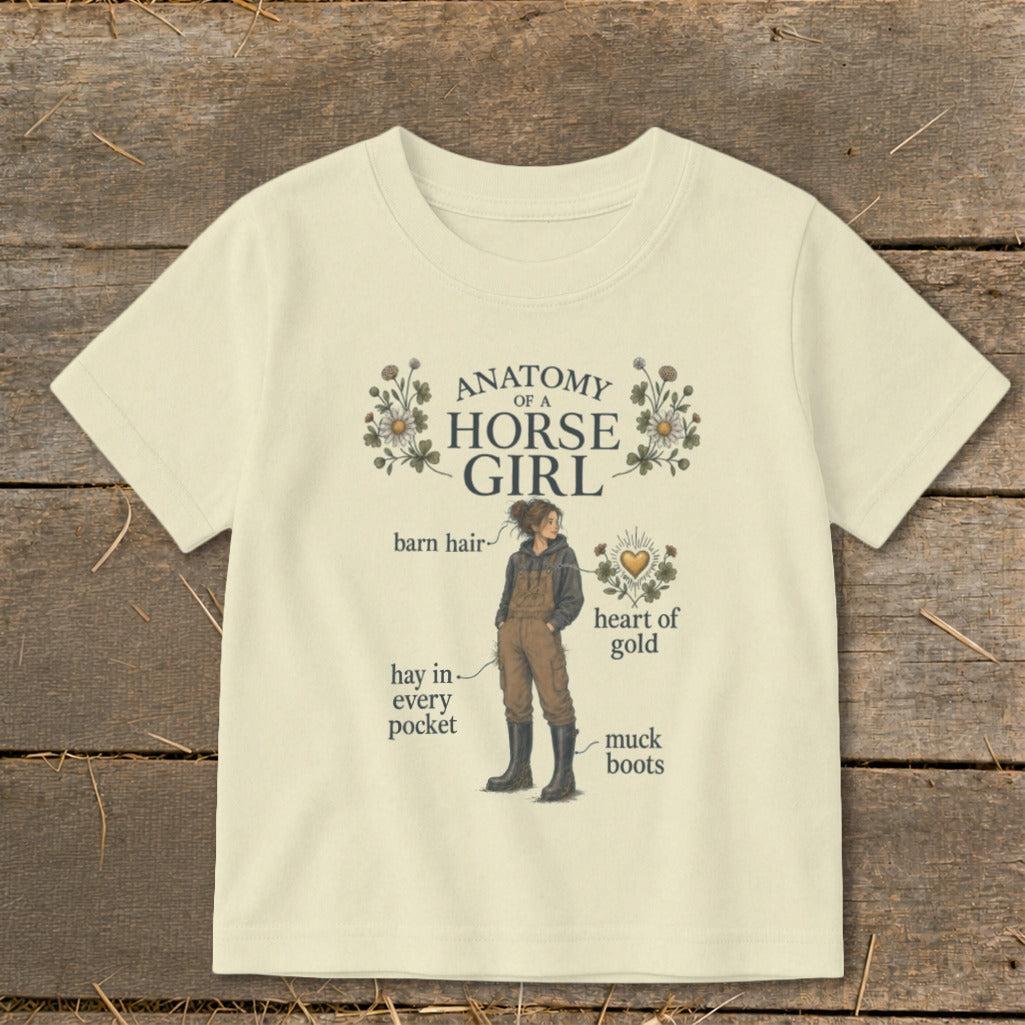 Anatomy of a Horse Girl Toddler Tee